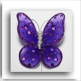 2 x Large Purple Fabric Butterfly-BN2117