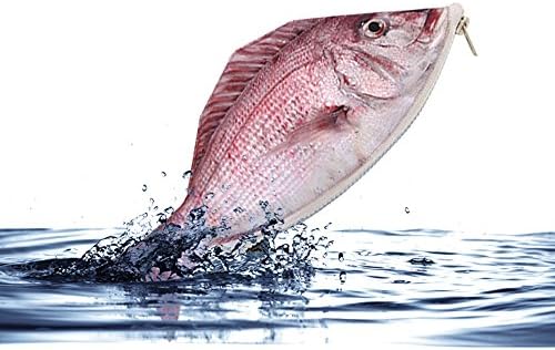 Fish Pencil Case Zipper Pouch Weird Pen Pencil Case - For School - For Kids - For Student (Sea bream)