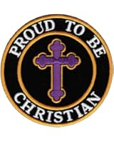 Proud To Be Christian Embroidered Patch Jesus Iron-On Religious Biker Cross