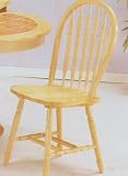 Set of 4 Deluxe Natural Finish Arrow Back Farm House Wood Dining Chairs