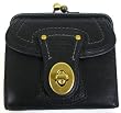 AUTHENTIC COACH LEGACY LEATHER FRENCH COIN PURSE WALLET - 40705 (BLACK)