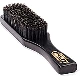 Beard Brush for the Modern Gentleman by Liberty Premium Grooming Co. ※ Guaranteed 100% Firm Boar Bristle ※ The Best Tool To Groom Your Beard and Mustache When Used With Balm or Oil