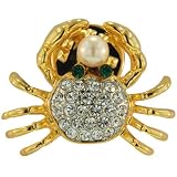 Pearl Mouth Crab Animal Brooches Pin