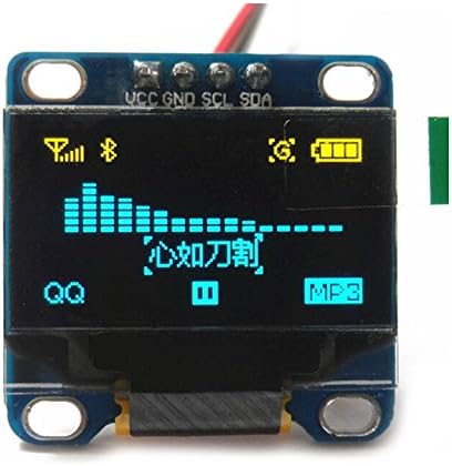 0.96" Inch Yellow and Blue I2c IIC Serial 128x64 Oled LCD LED Display Module for Arduino 51 Msp420 Stim32 SCR