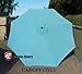 Formosa Covers 9ft Umbrella Replacement Canopy 8 Ribs in Light Blue (Canopy Only)