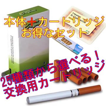 e-ヘルスシガレット 本体 ＋ 専用カートリッジ 【 マイルドセブン味 】 特別セット ※電子タバコ Health e-cigarette