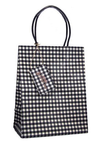 Cover image : the BRAVE brown bag -MAXI- Patterns with plain lining -Ebony Check-
