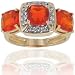 himalayan43 - MICHAEL VALITUTTI Mexican Fire Opal Diamond 14K Yellow