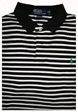 Men's Polo by Ralph Lauren Polo Shirt Short Sleeved Black/white Striped w/ Green Pony