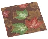 Caspari Fall Foliage Paper Dinner Napkin Package, Brown