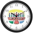 Hanukkah Candle Holder or Chanukia Judaica Jewish Theme Wall Clock by WatchBuddy Timepieces (White Frame)