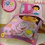 DORA THE EXPLORER AND BOOTS 4PC CRIB TODDLER COMFORTER AND SHEET BEDDING SET NEW