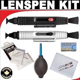 LENSPEN Lens pen Lens Cleaner + LENSPEN DigiKlear LCD Screen Cleaner + Deluxe DB ROTH Cleaning Package For The Panasonic HDC-TM80, SDX1H, SDR-S70, H100, T70 Camcorder