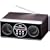 August MB110 Portable Mini MP3 Hi-Fi System with FM Radio Playing Music from SD/MMC card, USB Sticks and any Audio Player with Earphone out Jack