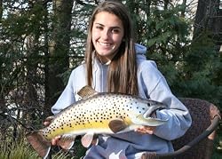 Giant Taxidermy 23" Fiberglass Brown Trout Fish Mount