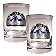 Colorado Rockies MLB 2pc Rocks Glass Set - Primary Logo by Great American Products