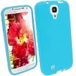 igadgitz Blu Custodia Silicone Skin Case Cover Protezione per Samsung Galaxy S4 IV I9500 I9505 Android Smartphone + Protettore Schermo