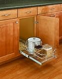 Rev-A-Shelf 5WB1-1822-CR 18 Single Pull-Out Chrome Wire Basket (22 Slides) - Wire-Chrome