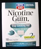 Nicotine Gum 2mg 100pc Cool Mint flavor-Rite Aid
