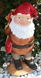 Eigenschaften   / Zwerg mit Korb und Pilzen, Gartenzwerg Deko Pilz Figur