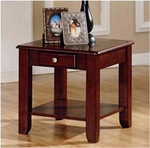 Nelson Wood cherry color End Table W drawer
