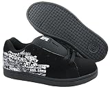 DC Mens Sign Black/White Skateboard Sneakers US Sizes