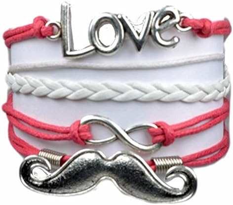 Happy Moustache Leather Rope Bracelet