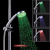 Colour Changing LED Shower Head, Colour Changes with changing Water Temperature
