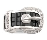 513exZERZoL. SL160  JanKuo Black Cubic Zirconia CZ Belt Fashion Ring with Gift Box