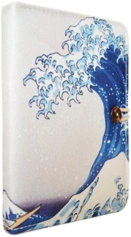 TaylorHe 6 inch Colourful eReader Covers eBook Reader Cases with Patterns and passport slot for Kindle Paperwhite / Kindle 2014 / Kindle Voyage Great Waves of Kanagawa