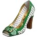 Naughty Monkey Women's Walk The Weave Pump,White/Green,6 M