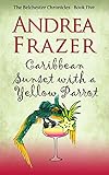Caribbean sunset with a yellow parrot