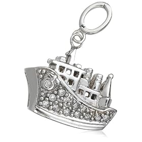 Buy Sterling Silver 1 7 cttw Diamond Ship Charm by Amazon.com Collection