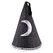 Black Celestial Moon Merlin Wizard Cone Hat, Child Size, Made in USA