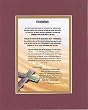 Touching and Heartfelt Poem for Inspirations - Footprints Poem on 11 x 14 inches Double Beveled Matting