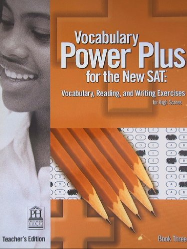 Vocabulary Power Plus for the New SAT, Book Three Teacher's Edition