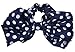 Leegoal 1PC Korean Style Lovely Big Rabbit Ear Bow Headband Ponytail Holder Hair Tie Band (Navy)