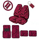 A Set of 2 Universal Fit Animal Print High Back Bucket Seat Covers, Wheel Cover, 2... by MULTI_B