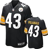 Troy Polamalu Jersey Home Black Game Replica #43