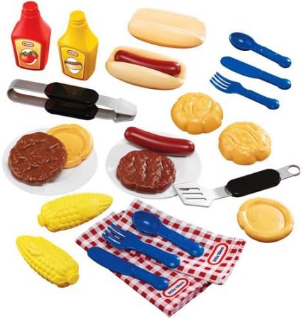 Pretend Play Kitchen by Little Tikes Features Backyard Barbeque, 26 Piece Grillin' Goodies, Great for Social Skills Development