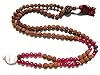 Rudraksha Mala Beads Pink Jade 108 Prayer Buddhist Meditation Rosary