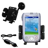 Fujitsu Loox 600 Flexible Auto Windshield Holder with Car Charger - Uses Gomadic TipExchange