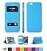 iPhone 6 Plus case, FYY Magnetic Cover Stand Case with Window View Function for Apple iPhone 6 Plus (5.5-inch screen) Cyan