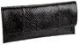 Carlos Falchi Shiny Anaconda Flat Clutch,STEEL,one size