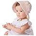 Baby Girl Toddlers Breathable Lacy Bonnet Eyelet Cotton Adjustable Sun Protection Hat (Pink)