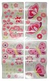 Lambs and Ivy Tivoli Garden Wall Appliques, Raspberry