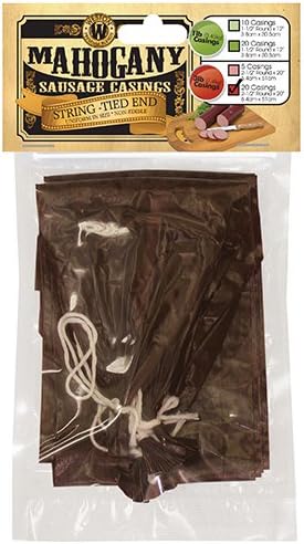 2 1/2" Diameter x 20" Long Mahogany Casing Non-Edible, Fibrous Contains 20 casings