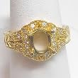 14K Yellow Gold Diamond Semimount