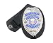 1133 BADGE HOLDER CLIP-ON W/ SWIVEL SNAP / LEATHER