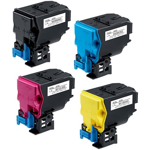 Do it Wiser Â® Compatible High Yield Toner Cartridges Set For Konica Minolta Magicolor 4750 4750DN 4750EN MC4750 - Black Cyan Magenta Yellow - AOX5151 AOX5451 AOX5351 AOX5251 - Yield 6,000 Pages (4 Pack)